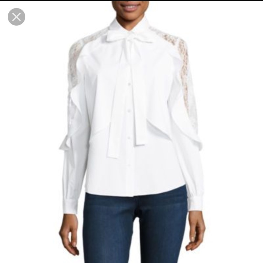 Belle + Sky white blouse shirt
